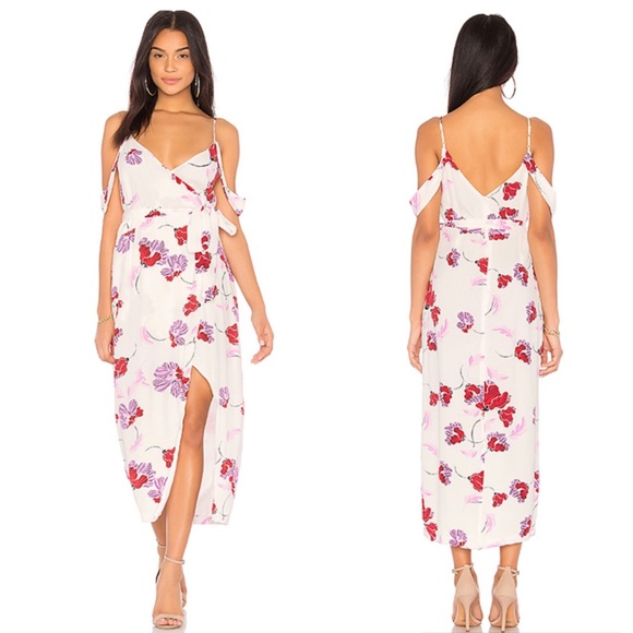 Bardot Dresses & Skirts - Bardot Camellia Floral Off Shoulder Stencil Dress